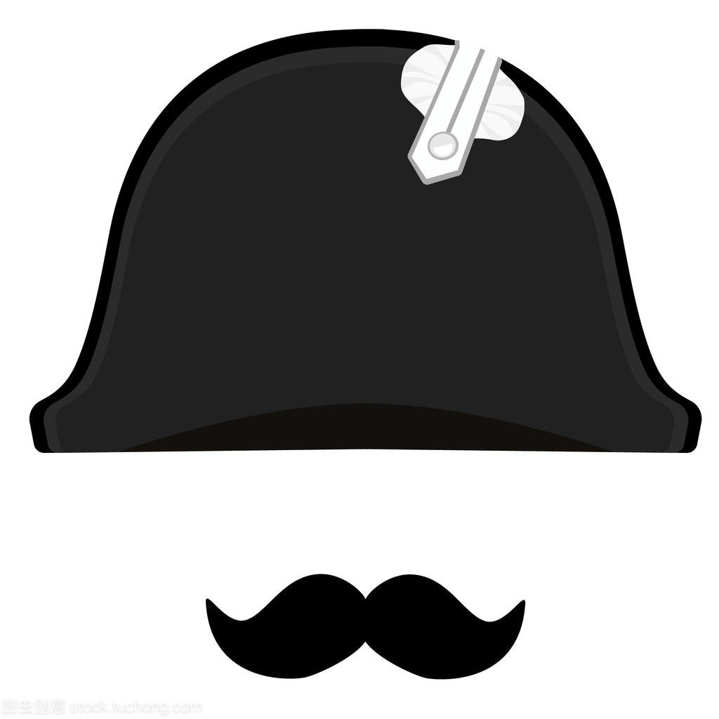 双角帽帽子和胡子