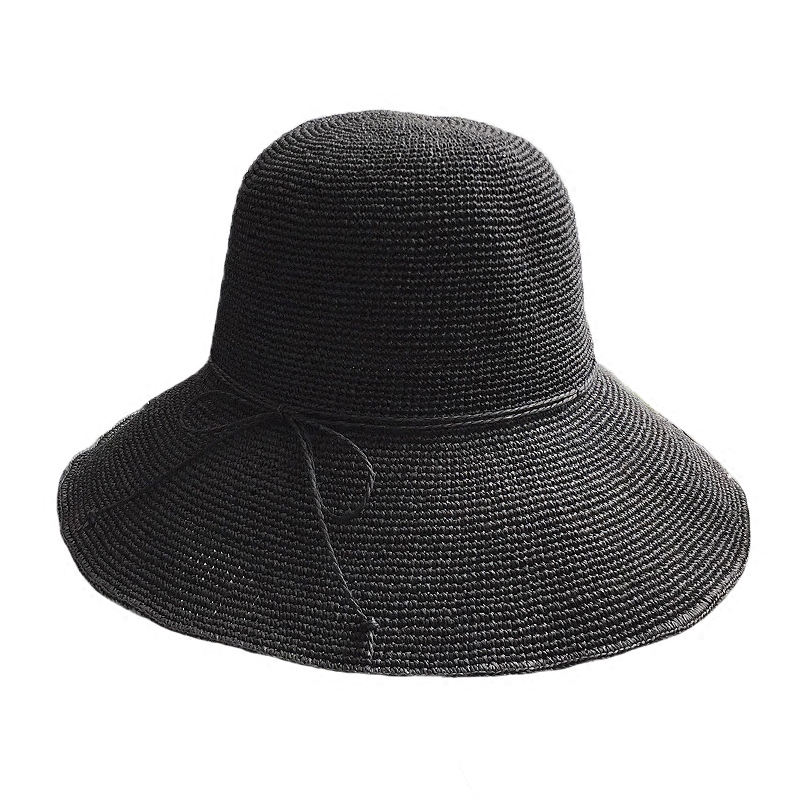 10cm日本拉拉草渔夫帽可折叠遮阳帽防晒草帽女太阳帽夏季女士帽子